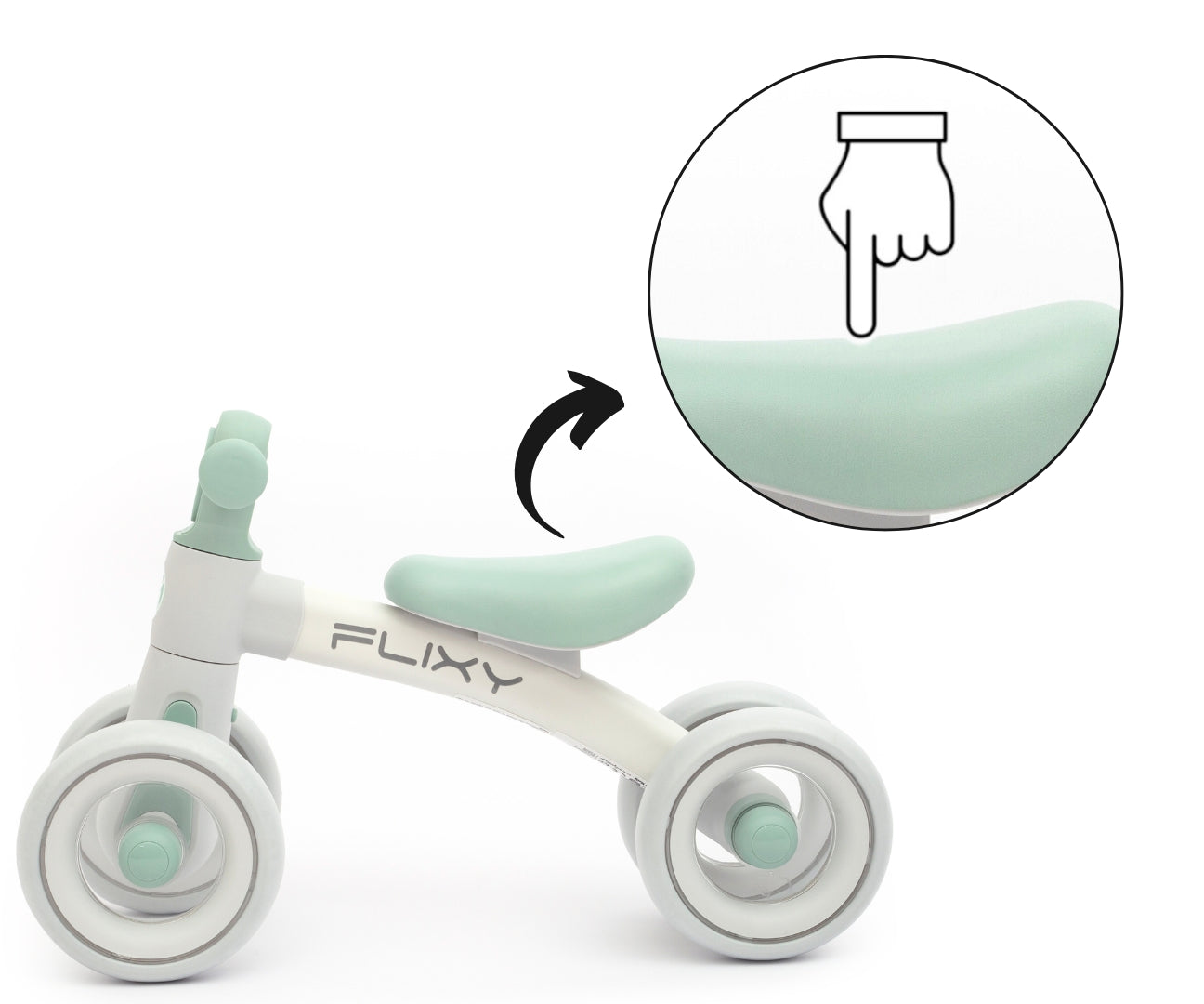 Lasten potkuauto Flixy minttu 12–36 kk - Ride-ons - Lasten ajoneuvot