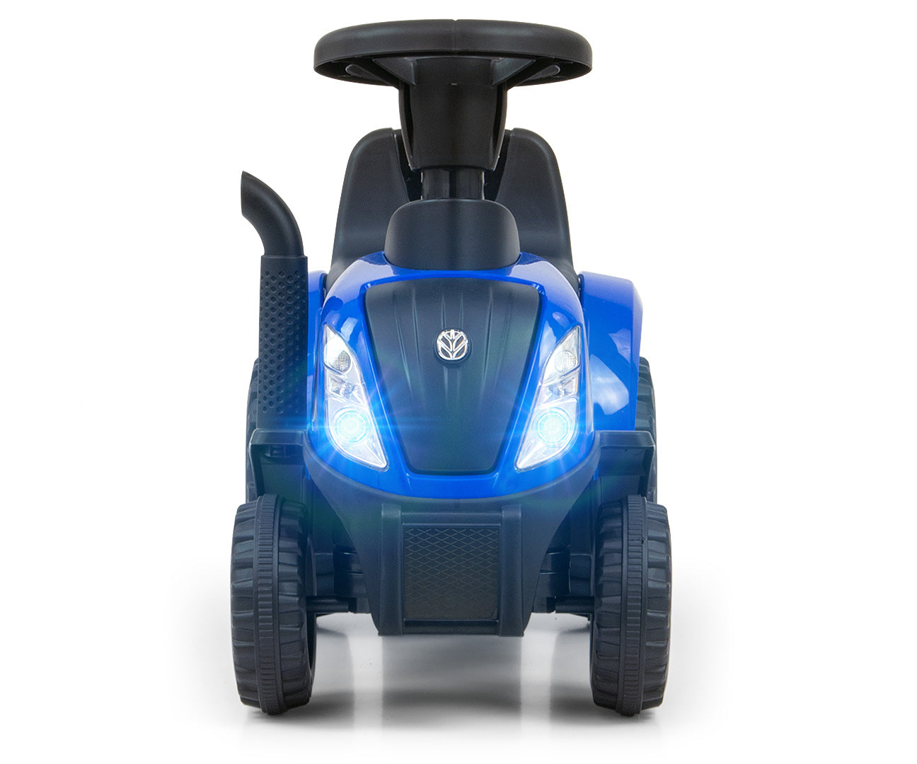 New Holland T7 -traktoripotkuauto peräkärryllä, sininen, 12–36 kk - Ride-ons - Lasten ajoneuvot
