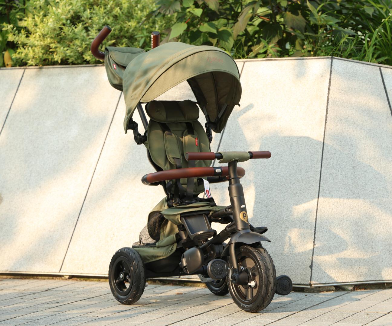 Rito Deluxe Rubber kolmipyörä oliivinvihreä 10 kk–6 v - Kolmipyörät - Lasten ajoneuvot