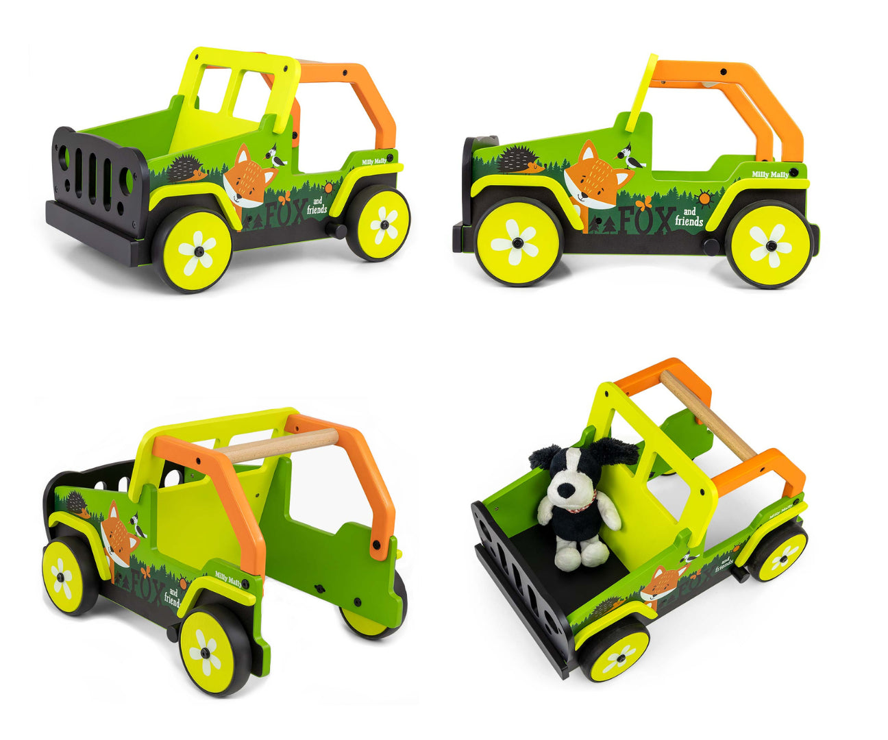 Explorer-kävelytuki ja työntöauto, Fox and Friends, 12–36 kk - Ride-ons - Lasten ajoneuvot