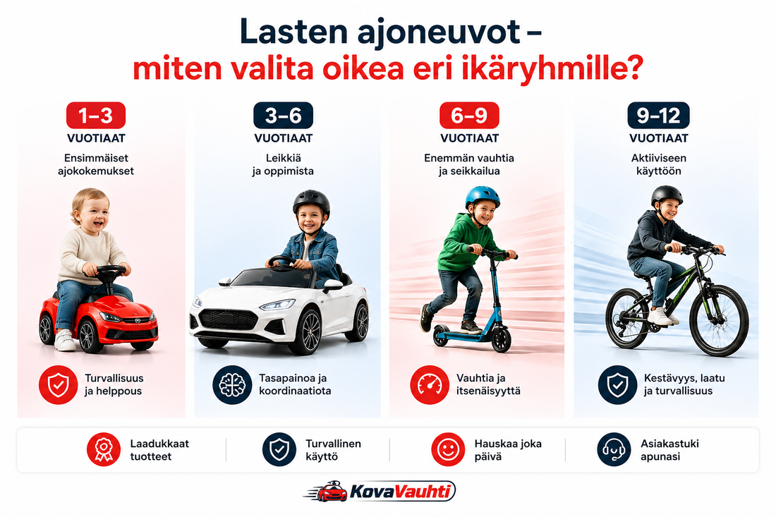 Miten valita oikea lasten ajoneuvo ?