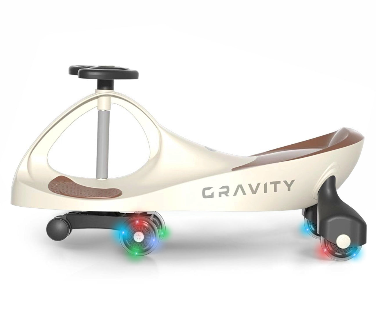 Painovoimalla liikkuva potkuauto Gravity beige/ruskea 3–8-vuotiaille - Ride-ons - Lasten ajoneuvot