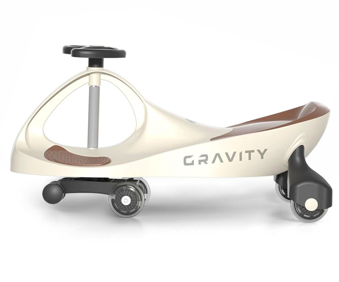 Painovoimalla liikkuva potkuauto Gravity beige/ruskea 3–8-vuotiaille - Ride-ons - Lasten ajoneuvot