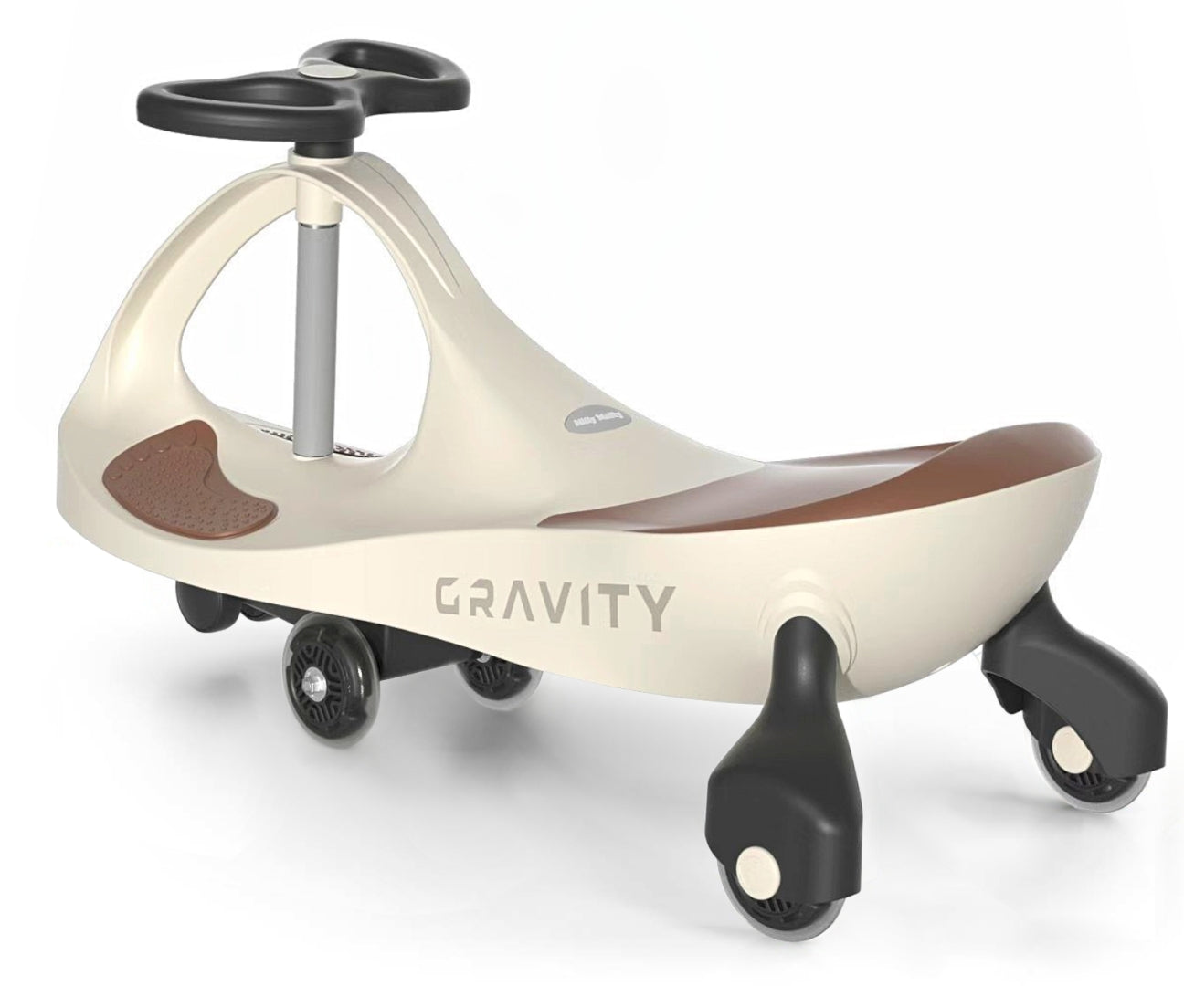 Painovoimalla liikkuva potkuauto Gravity beige/ruskea 3–8-vuotiaille - Ride-ons - Lasten ajoneuvot