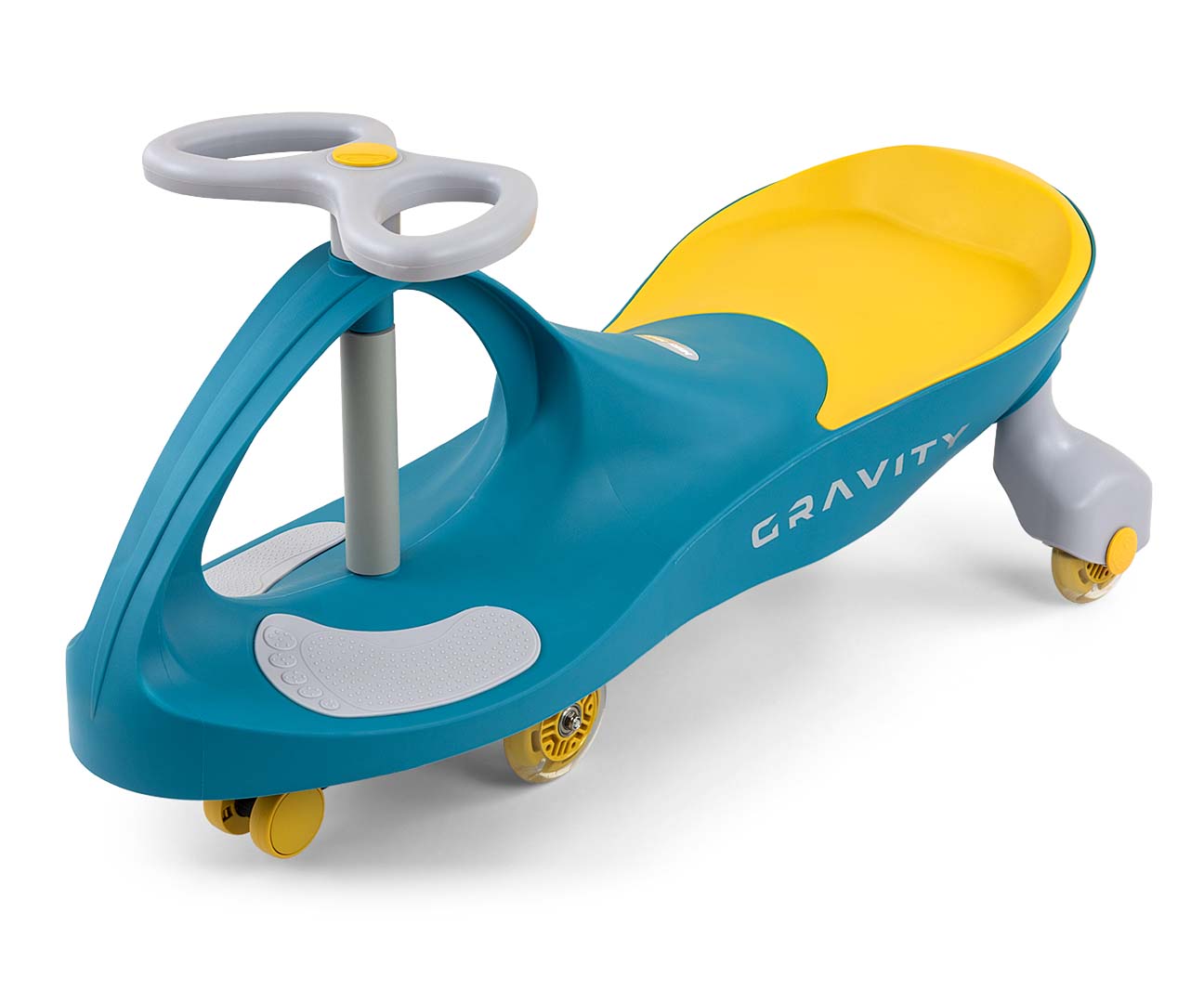 Gravity-ajoneuvo LED-renkailla, vihreä-keltainen, 3+ vuotta - Ride-ons - Lasten ajoneuvot