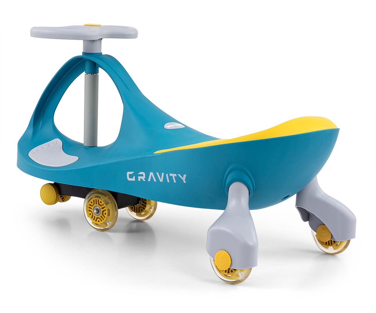 Gravity-ajoneuvo LED-renkailla, vihreä-keltainen, 3+ vuotta - Ride-ons - Lasten ajoneuvot