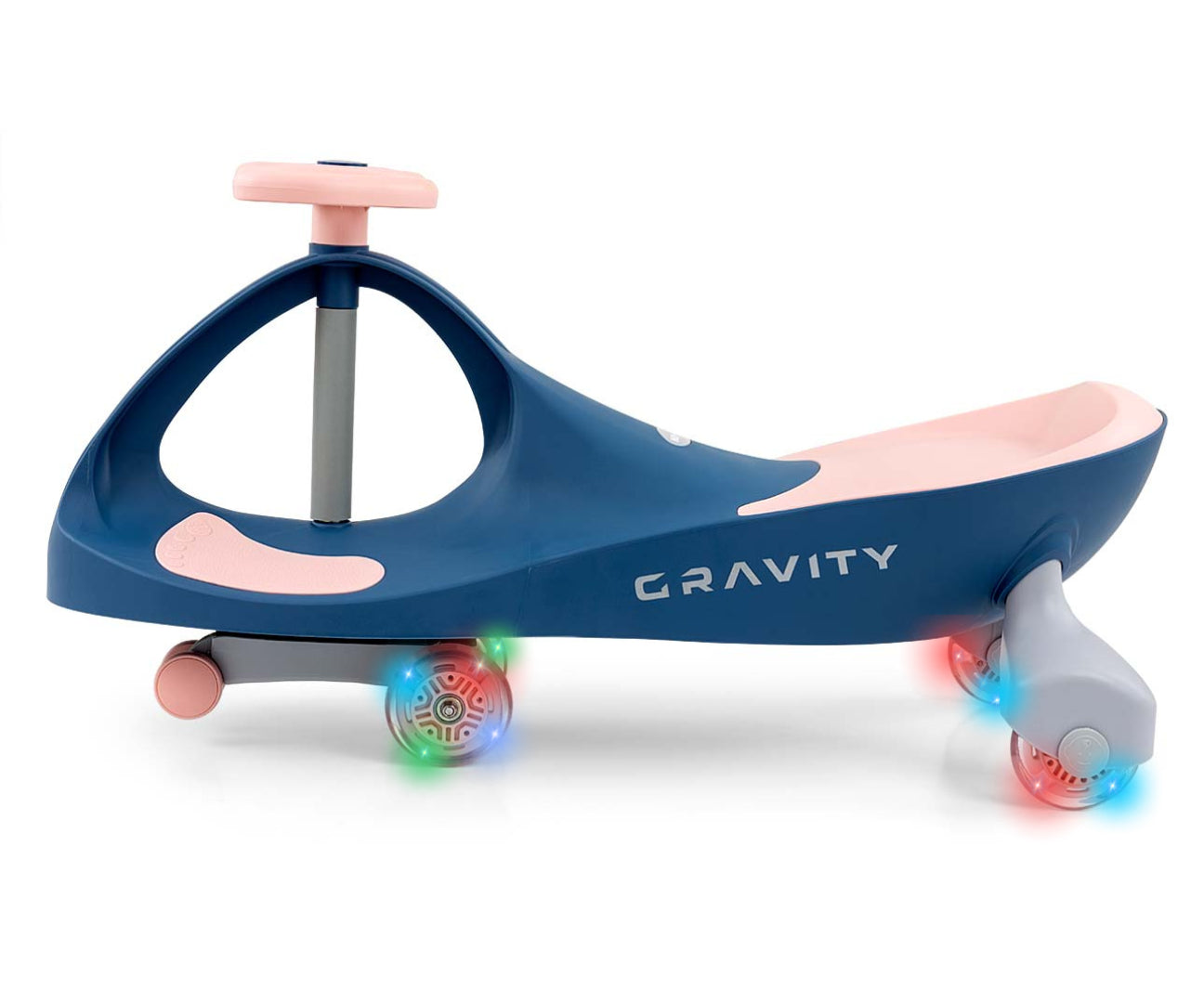 Gravity-ajoneuvo LED-renkailla, navy-pinkki, 3+ vuotta - Ride-ons - Lasten ajoneuvot