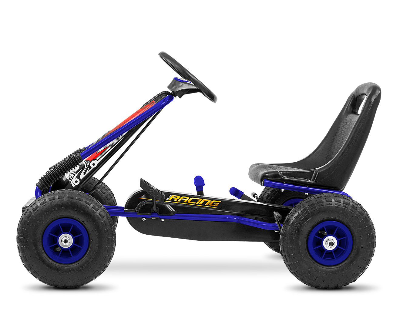 Poljettava lasten kartingauto Thor, sininen, 3–8-vuotiaille - Kartingit - Lasten ajoneuvot