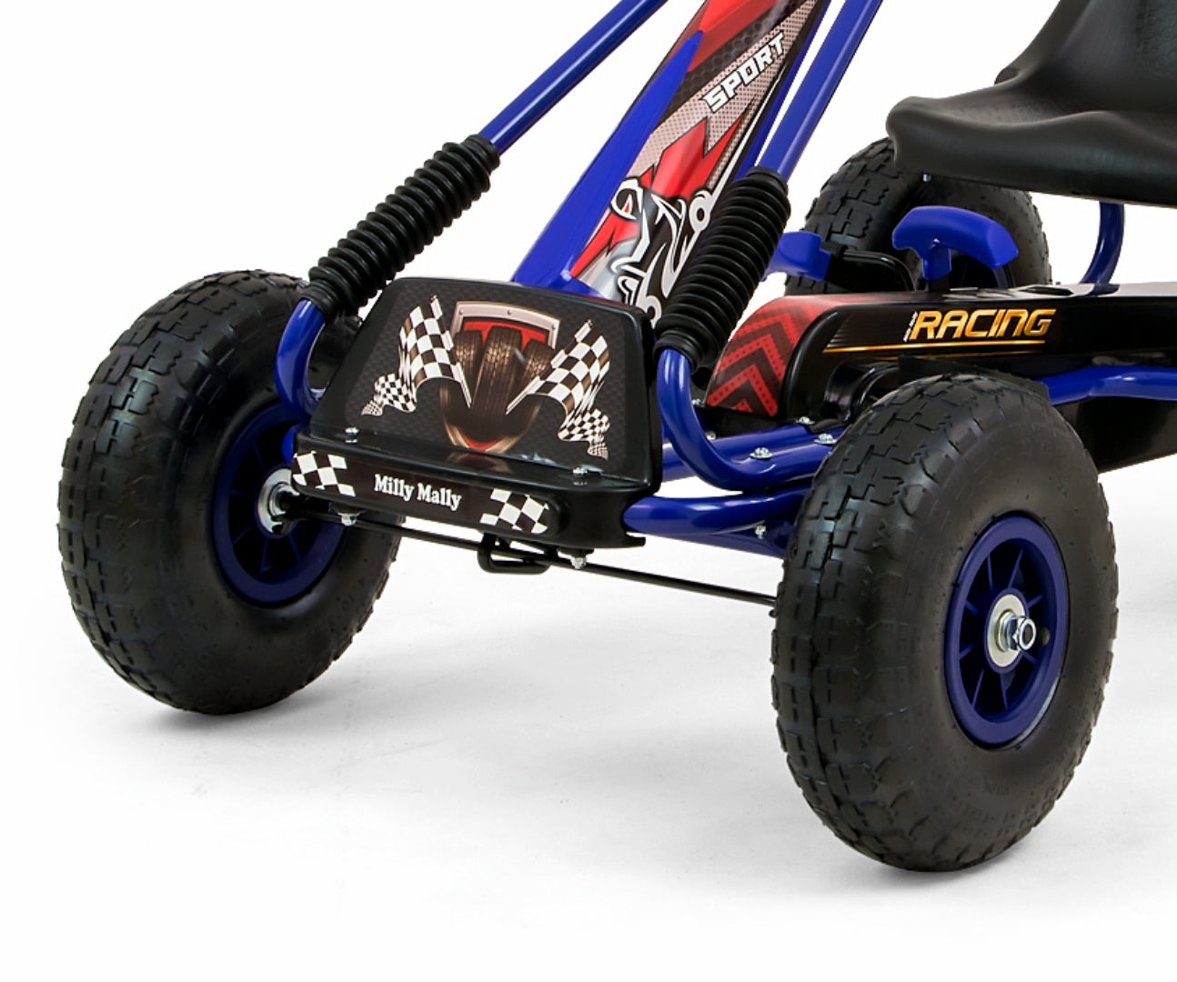 Poljettava lasten kartingauto Thor, sininen, 3–8-vuotiaille - Kartingit - Lasten ajoneuvot