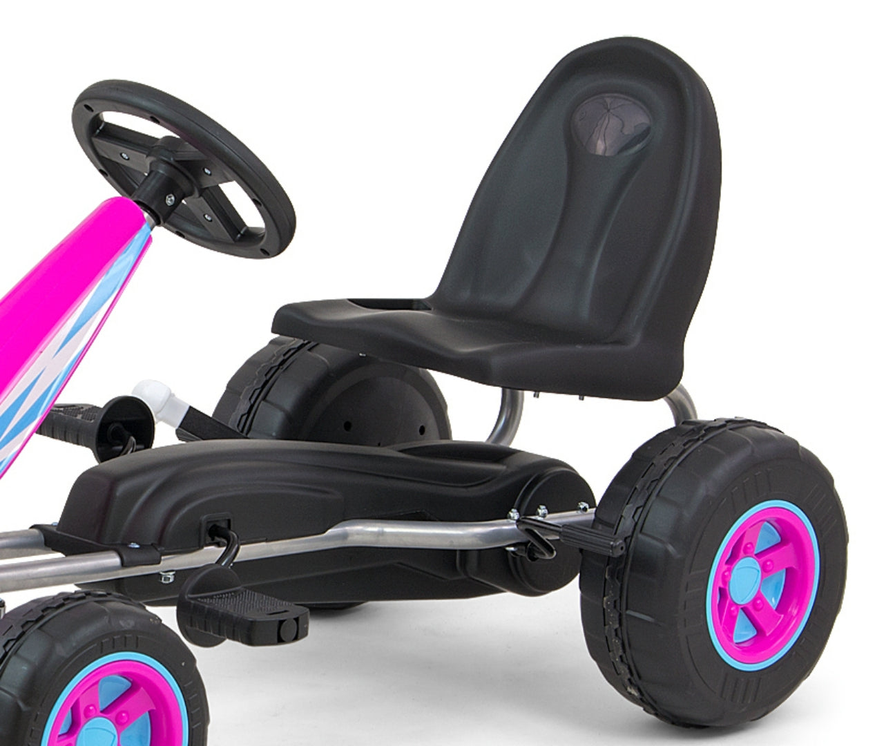 Poljettava lasten kartingauto Viper, pinkki, 3–5-vuotiaille - Kartingit - Lasten ajoneuvot