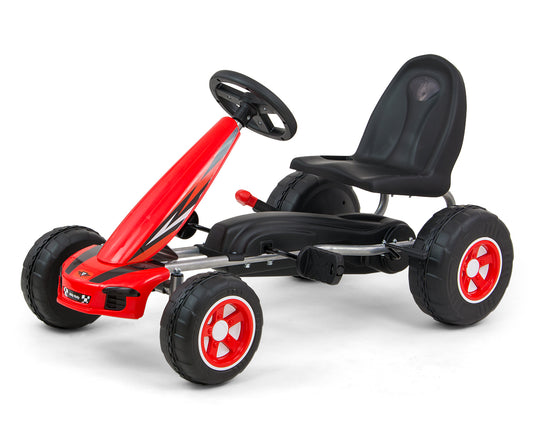 Poljettava lasten kartingauto Viper, punainen, 3–5-vuotiaille - Kartingit - Lasten ajoneuvot