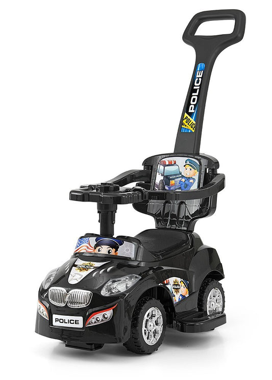 3-in-1 potkuauto Happy musta 18–36 kk - Ride-ons - Lasten ajoneuvot