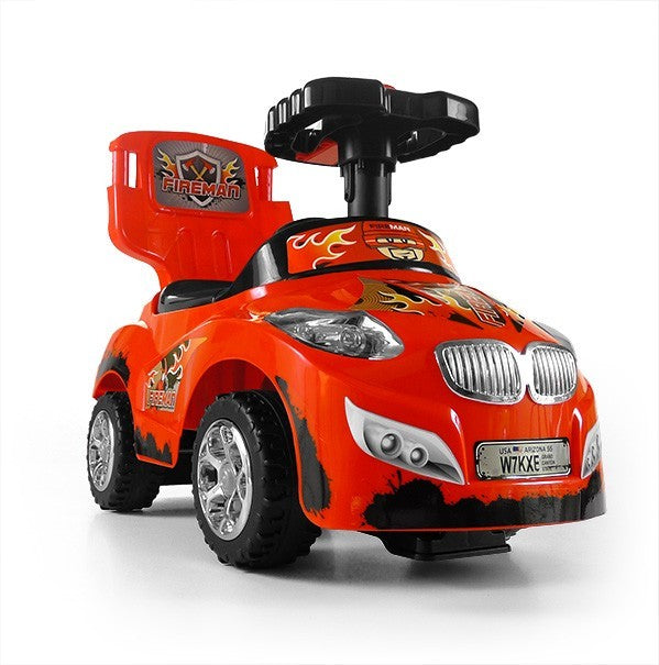 3-in-1 potkuauto Happy musta 18–36 kk - Ride-ons - Lasten ajoneuvot