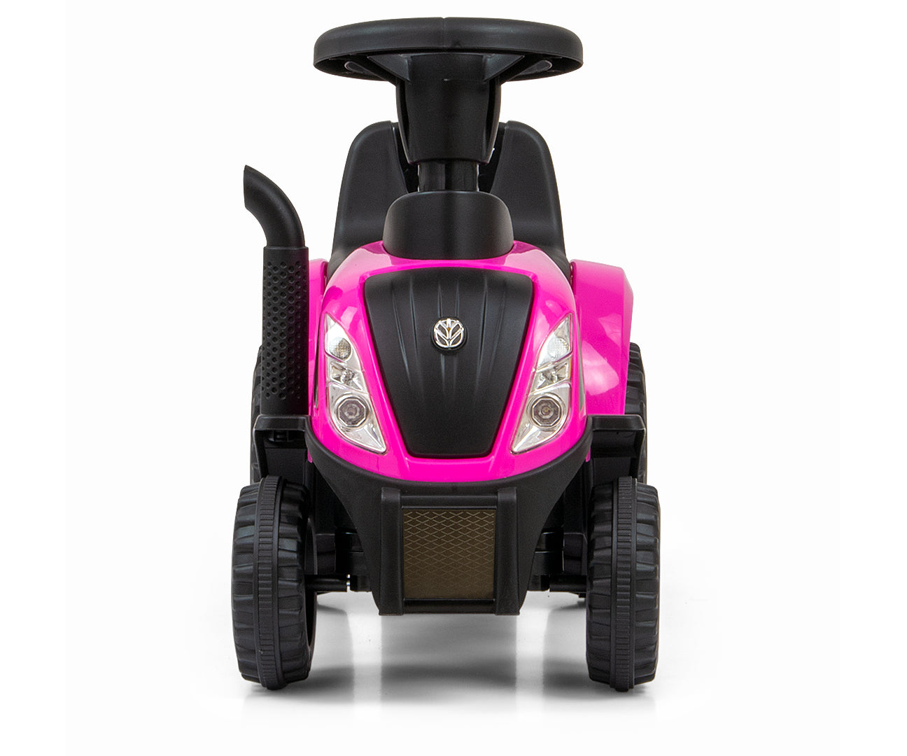 New Holland T7 -traktoripotkuauto peräkärryllä, vaaleanpunainen, 12–36 kk - Ride-ons - Lasten ajoneuvot