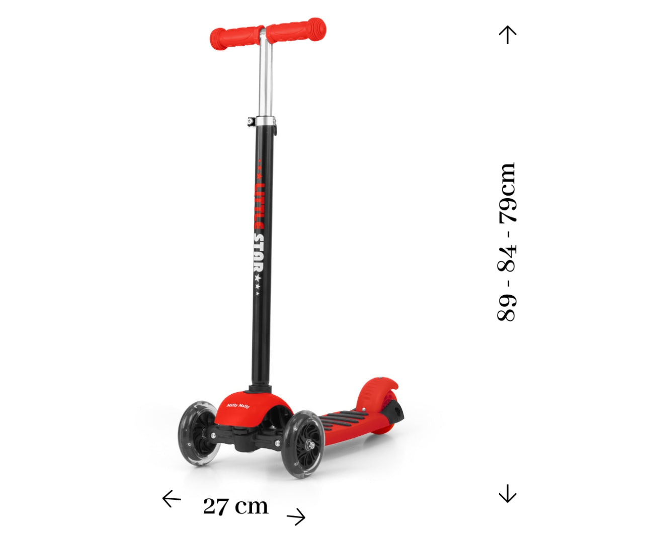 Little Star 3-in-1 lasten potkulauta punainen 18 kk–5 v - Potkulaudat - Lasten ajoneuvot
