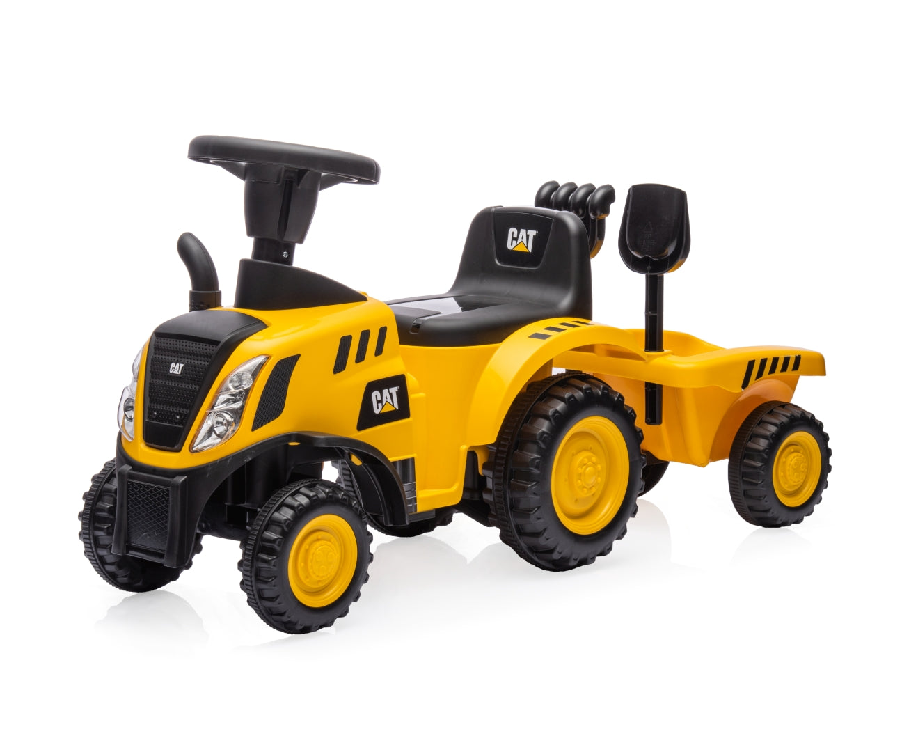 CAT Tractor -traktoripotkuauto peräkärryllä, 12–36 kk - Ride-ons - Lasten ajoneuvot