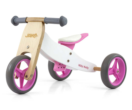 Jake Classic pinkki 2in1 kolmipyörä lapselle 12–36 kuukautta - Kolmipyörät - Lasten ajoneuvot