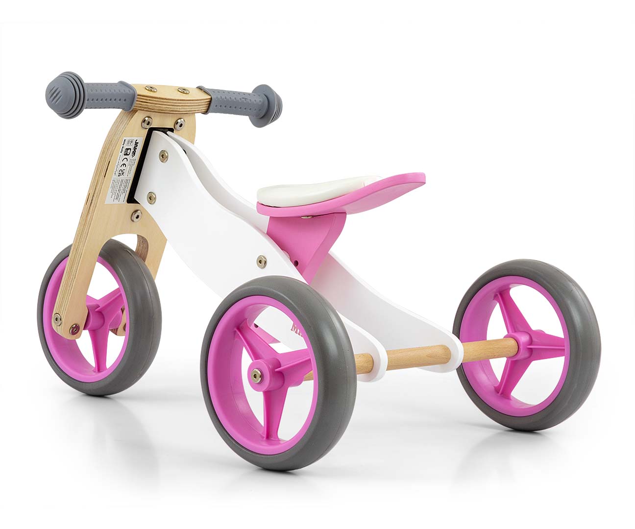 Jake Classic pinkki 2in1 kolmipyörä lapselle 12–36 kuukautta - Kolmipyörät - Lasten ajoneuvot