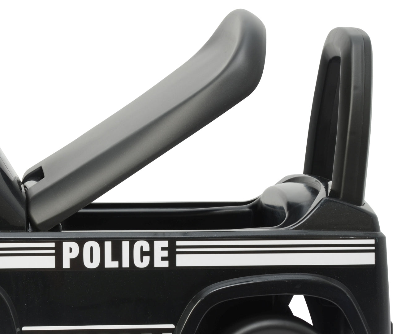 Mercedes-Benz Actros Police -potkuauto, musta, 12–36 kk - Ride-ons - Lasten ajoneuvot