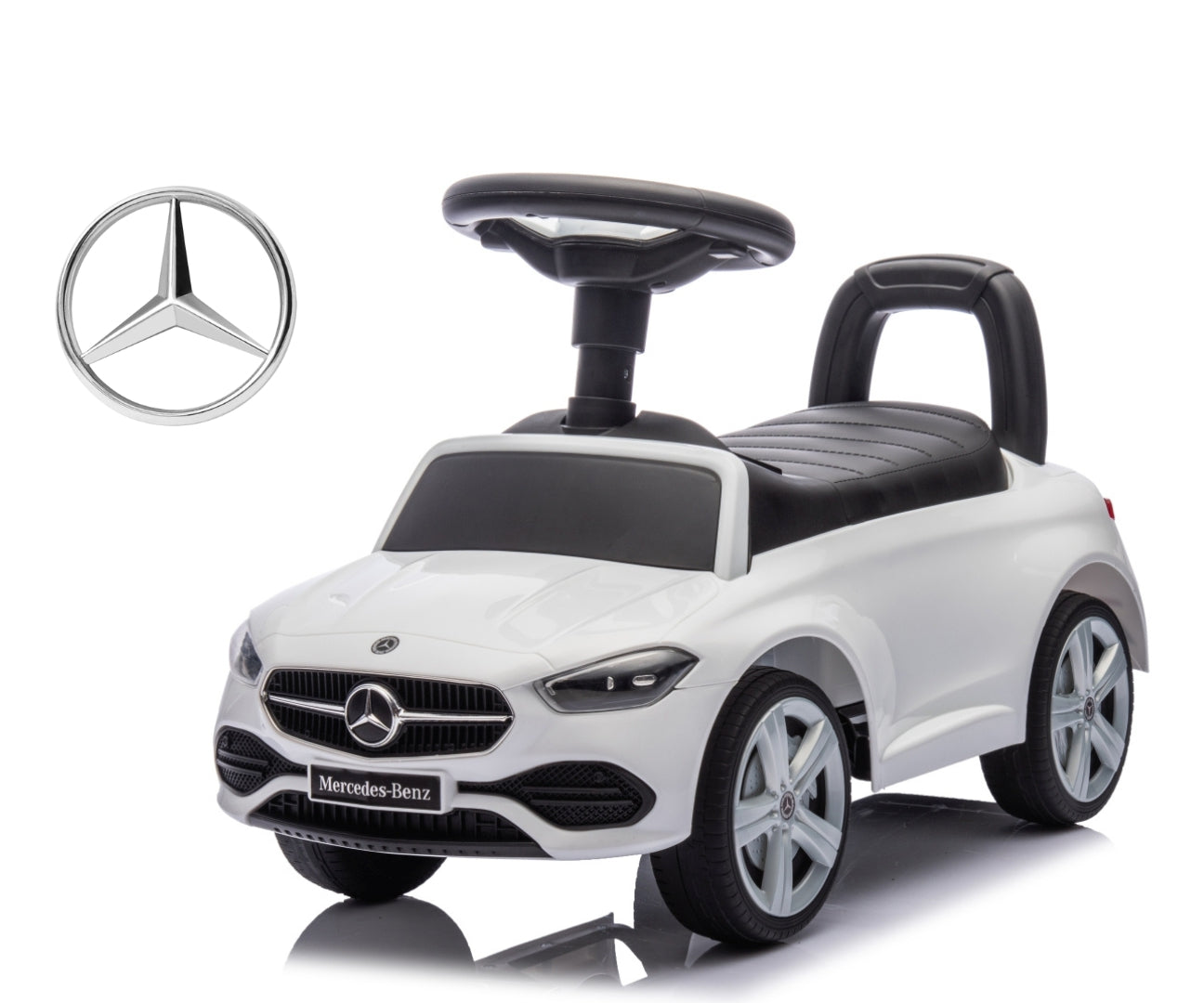 Mercedes C-Class S -potkuauto, valkoinen, 12–36 kk - Ride-ons - Lasten ajoneuvot
