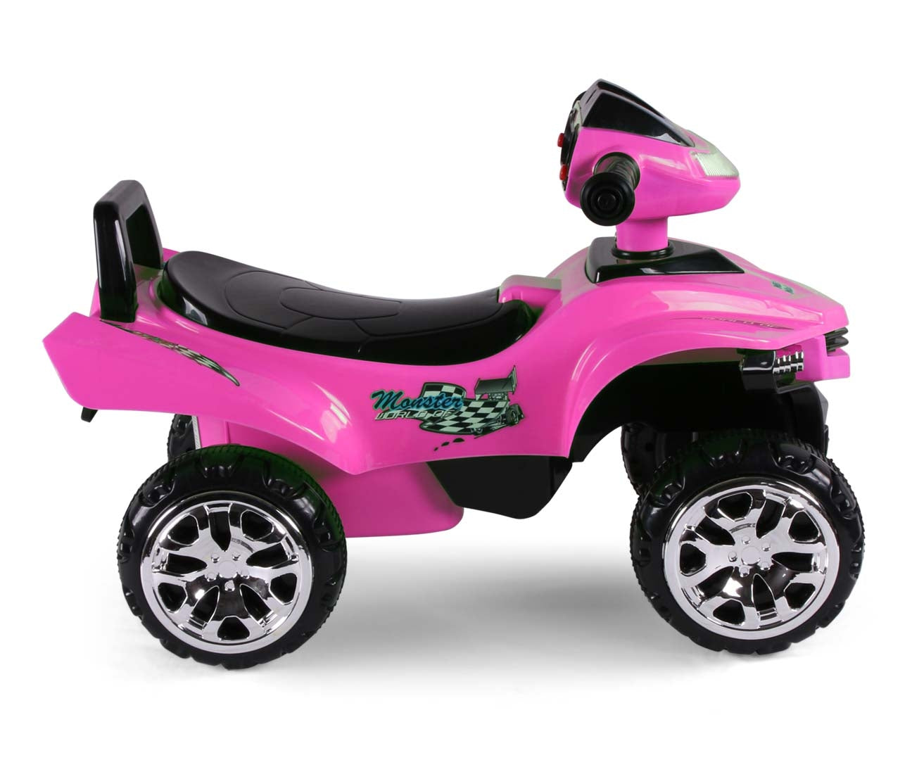 Lasten potkuauto Monster musta/pinkki 12–36 kk - Ride-ons - Lasten ajoneuvot