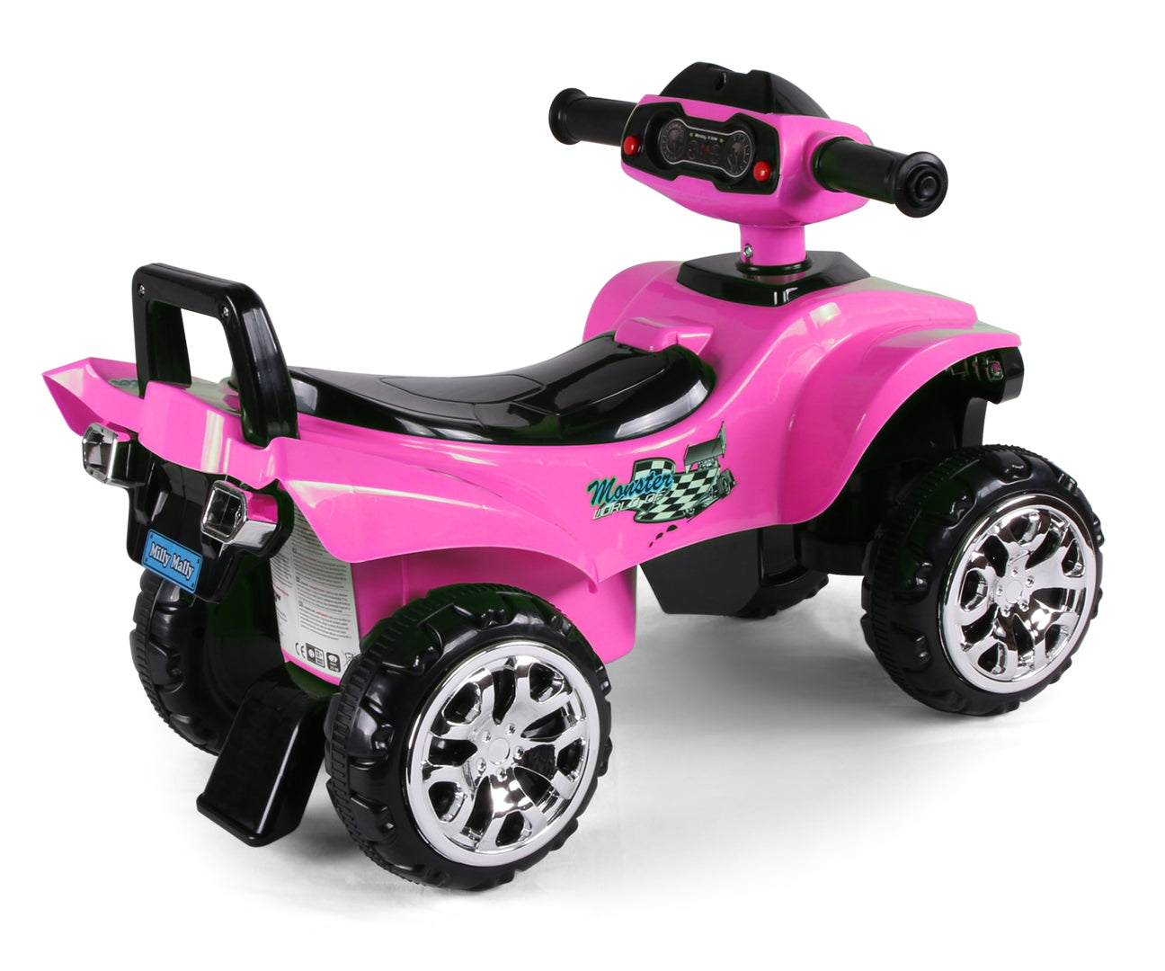 Lasten potkuauto Monster musta/pinkki 12–36 kk - Ride-ons - Lasten ajoneuvot