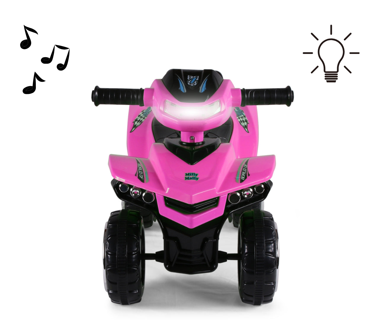 Lasten potkuauto Monster musta/pinkki 12–36 kk - Ride-ons - Lasten ajoneuvot