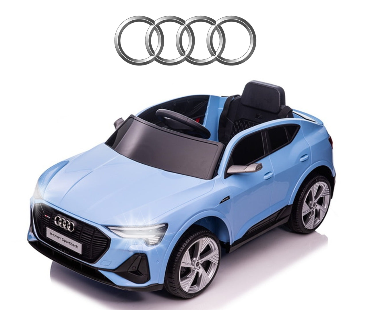 Audi E-Tron Sportback 4x4 lasten sähköauto sininen 3+ - Sähköautot - Lasten ajoneuvot