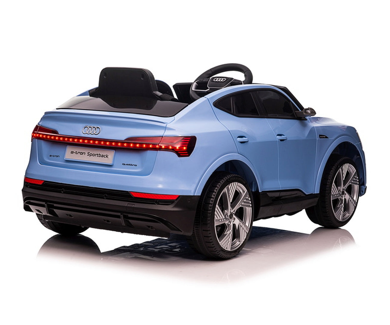 Audi E-Tron Sportback 4x4 lasten sähköauto sininen 3+ - Sähköautot - Lasten ajoneuvot