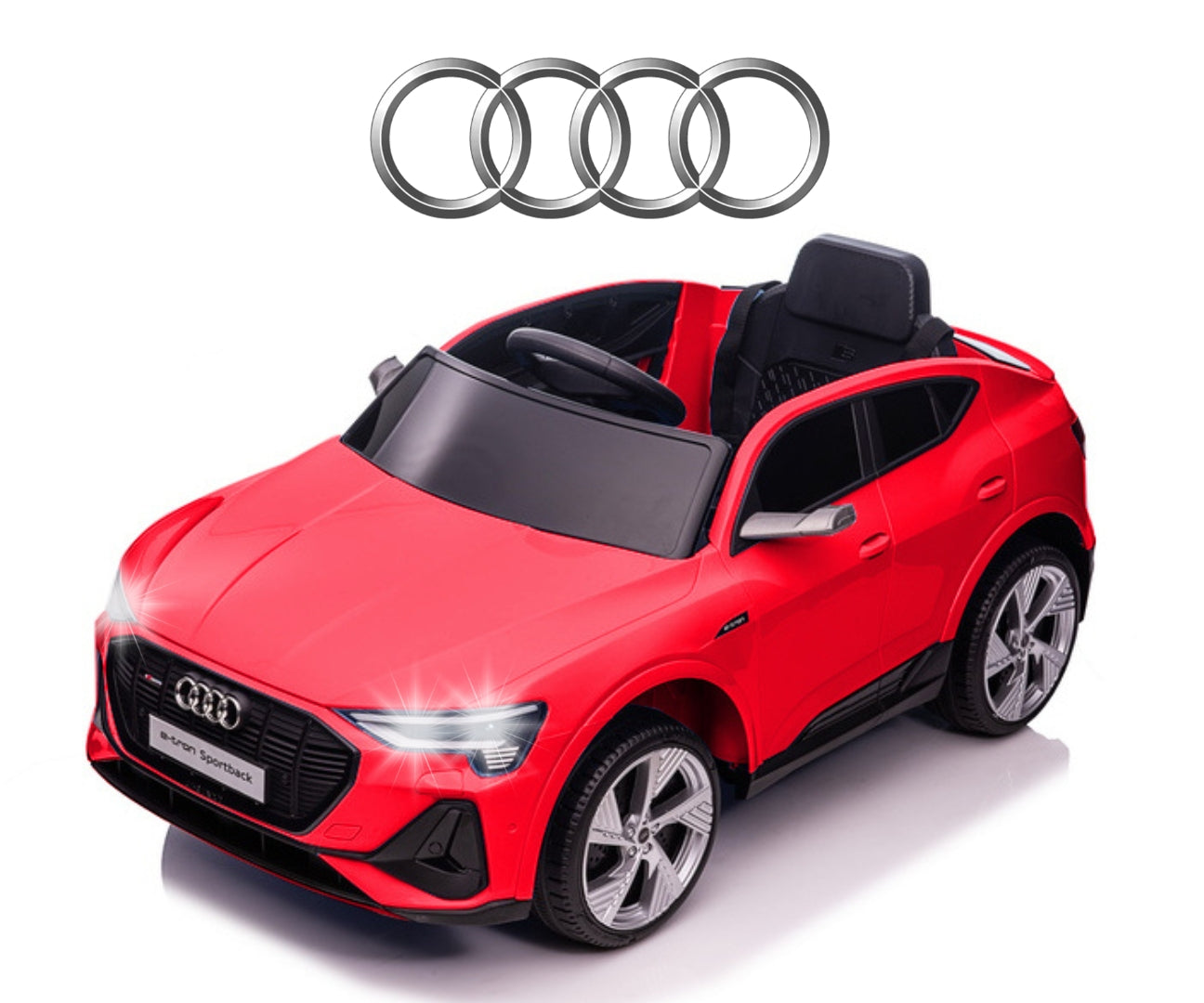 Audi E-Tron Sportback 4x4 lasten sähköauto punainen 3+ - Sähköautot - Lasten ajoneuvot