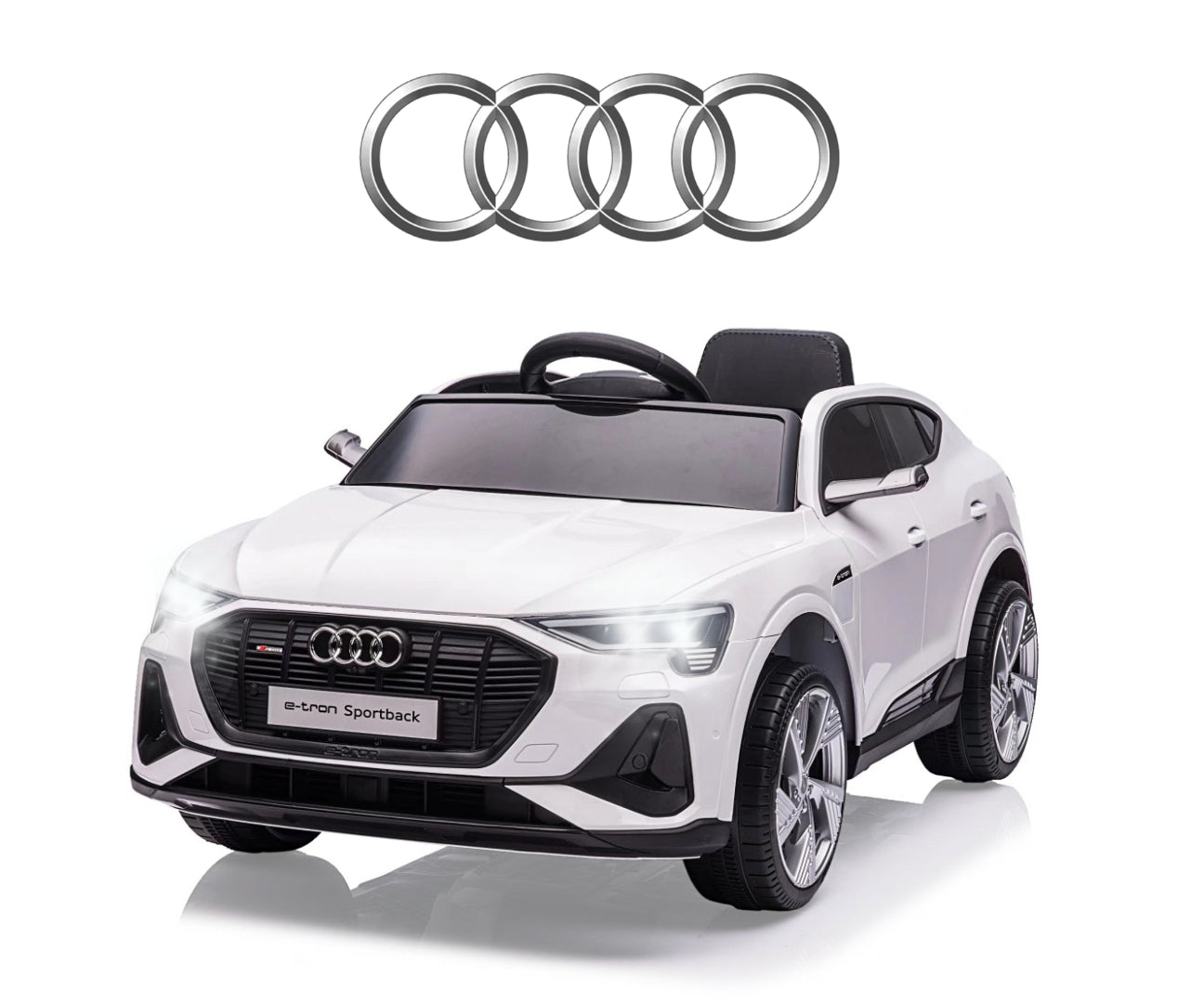 Audi E-Tron Sportback 4x4 lasten sähköauto valkoinen 3+ - Sähköautot - Lasten ajoneuvot