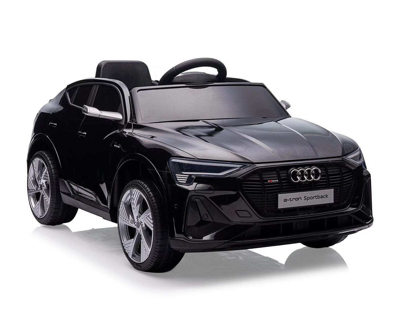 Audi E-Tron Sportback lasten sähköauto musta 3–6 vuotta - Sähköautot - Lasten ajoneuvot