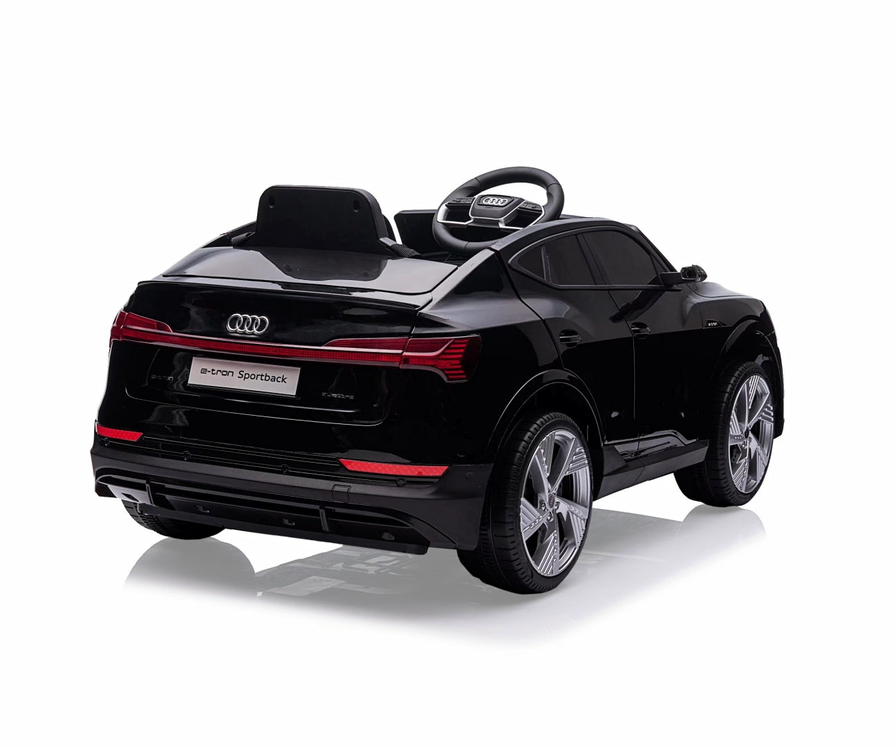 Audi E-Tron Sportback lasten sähköauto musta 3–6 vuotta - Sähköautot - Lasten ajoneuvot