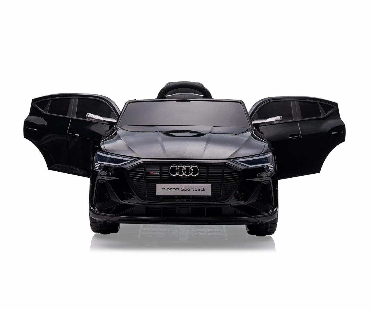 Audi E-Tron Sportback lasten sähköauto musta 3–6 vuotta - Sähköautot - Lasten ajoneuvot