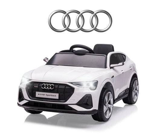 Audi E-Tron Sportback lasten sähköauto valkoinen 3–6 vuotta - Sähköautot - Lasten ajoneuvot