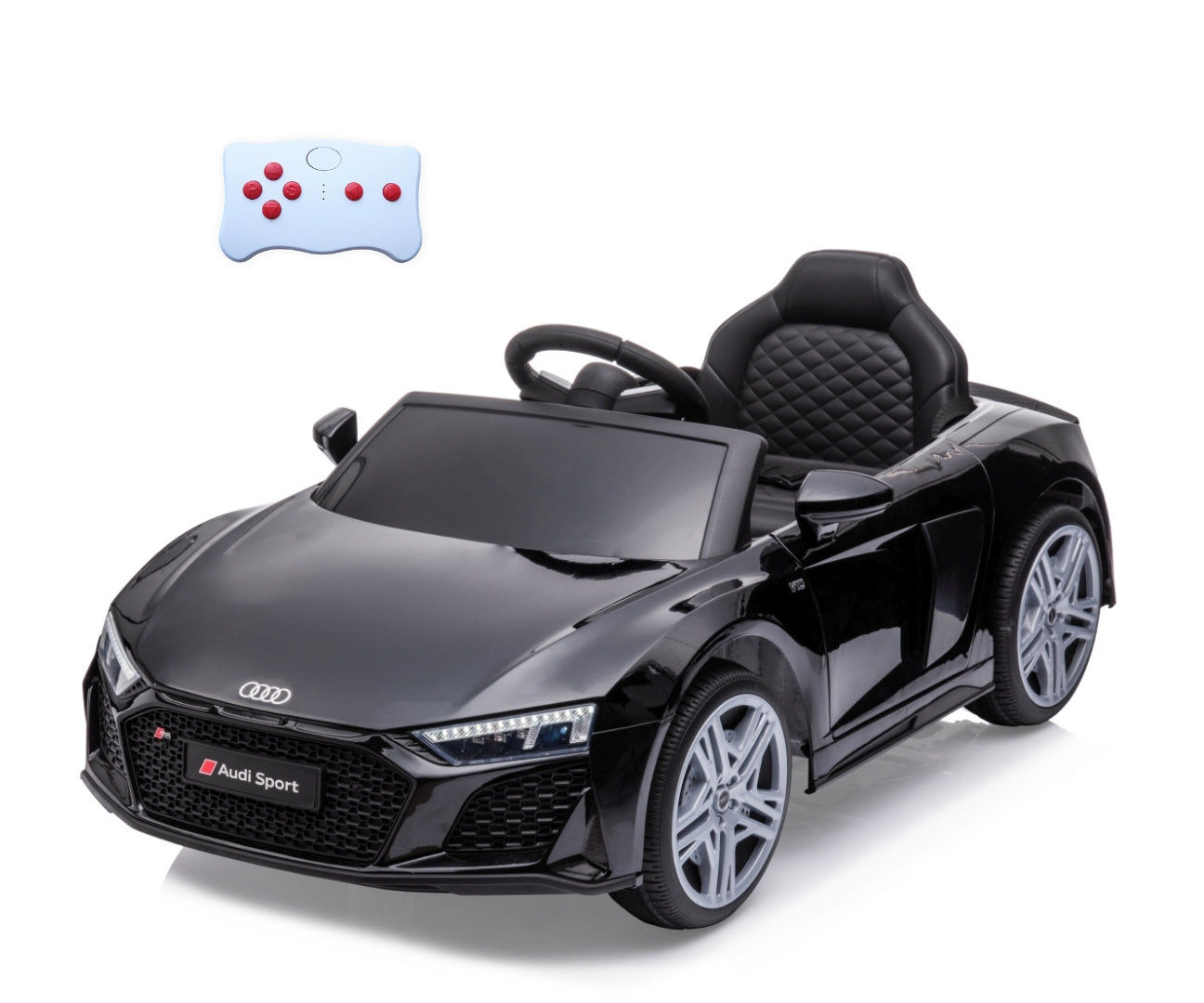 Audi R8 Spyder lasten sähköauto musta 3+ - Sähköautot - Lasten ajoneuvot