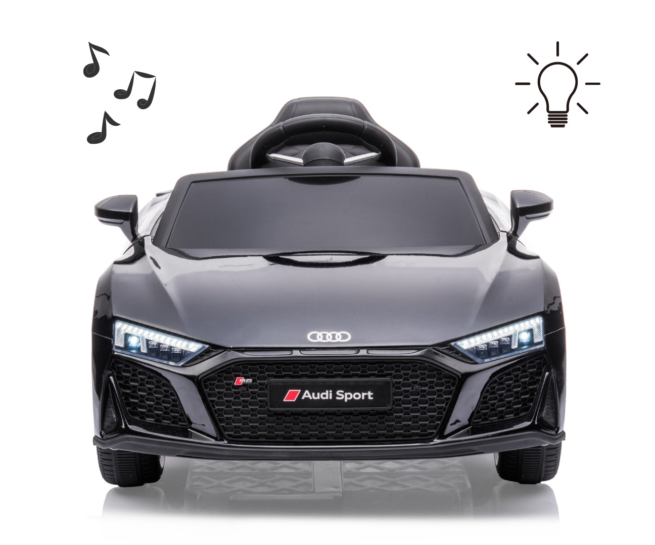 Audi R8 Spyder lasten sähköauto musta 3+ - Sähköautot - Lasten ajoneuvot