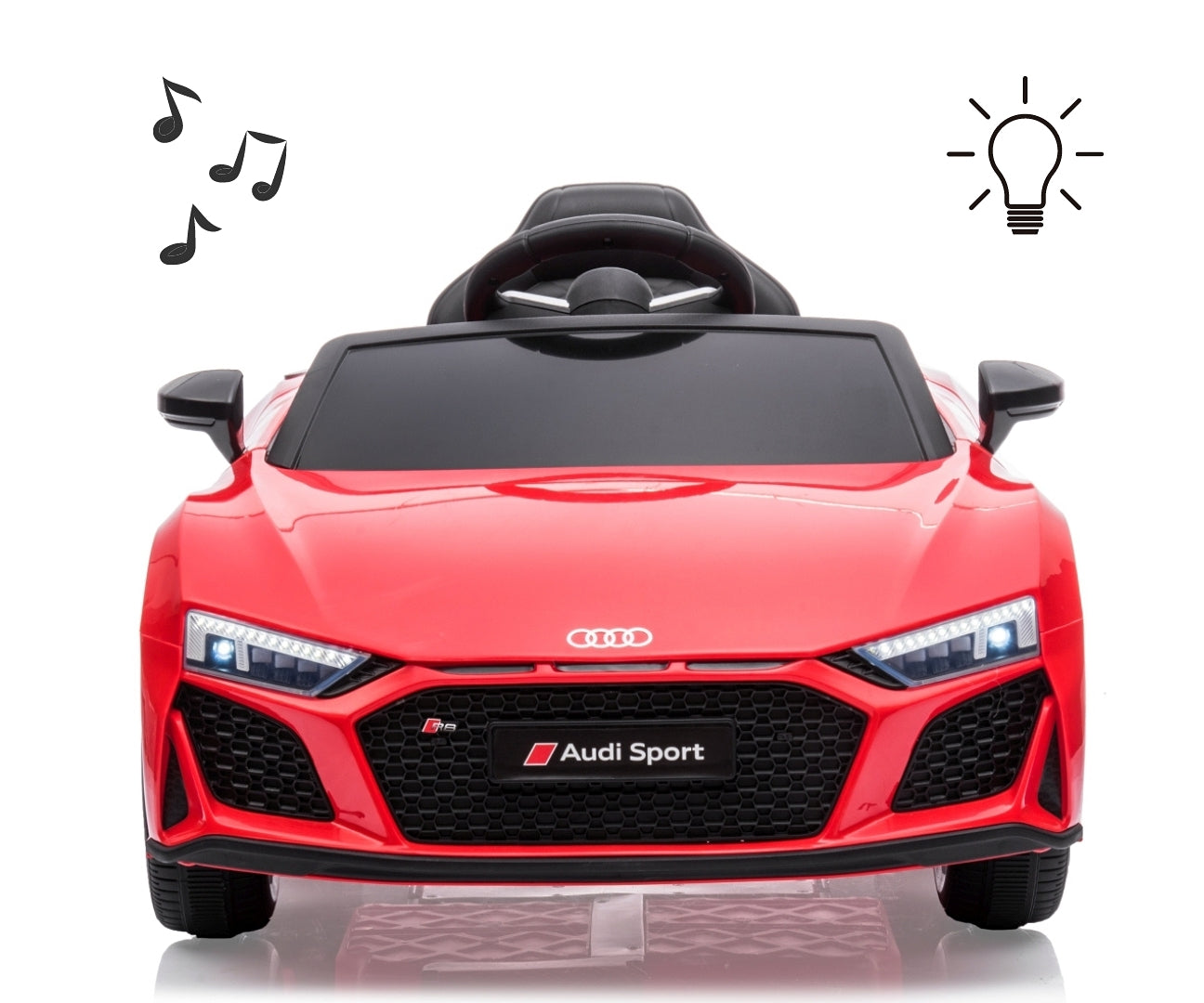 Audi R8 Spyder lasten sähköauto punainen 3+ - Sähköautot - Lasten ajoneuvot