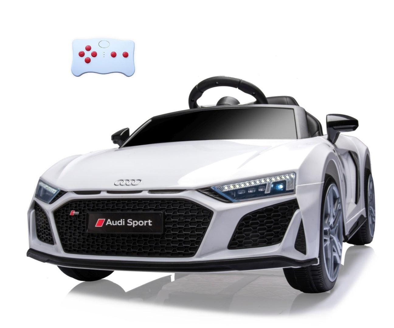 Audi R8 Spyder lasten sähköauto valkoinen 3+ - Sähköautot - Lasten ajoneuvot