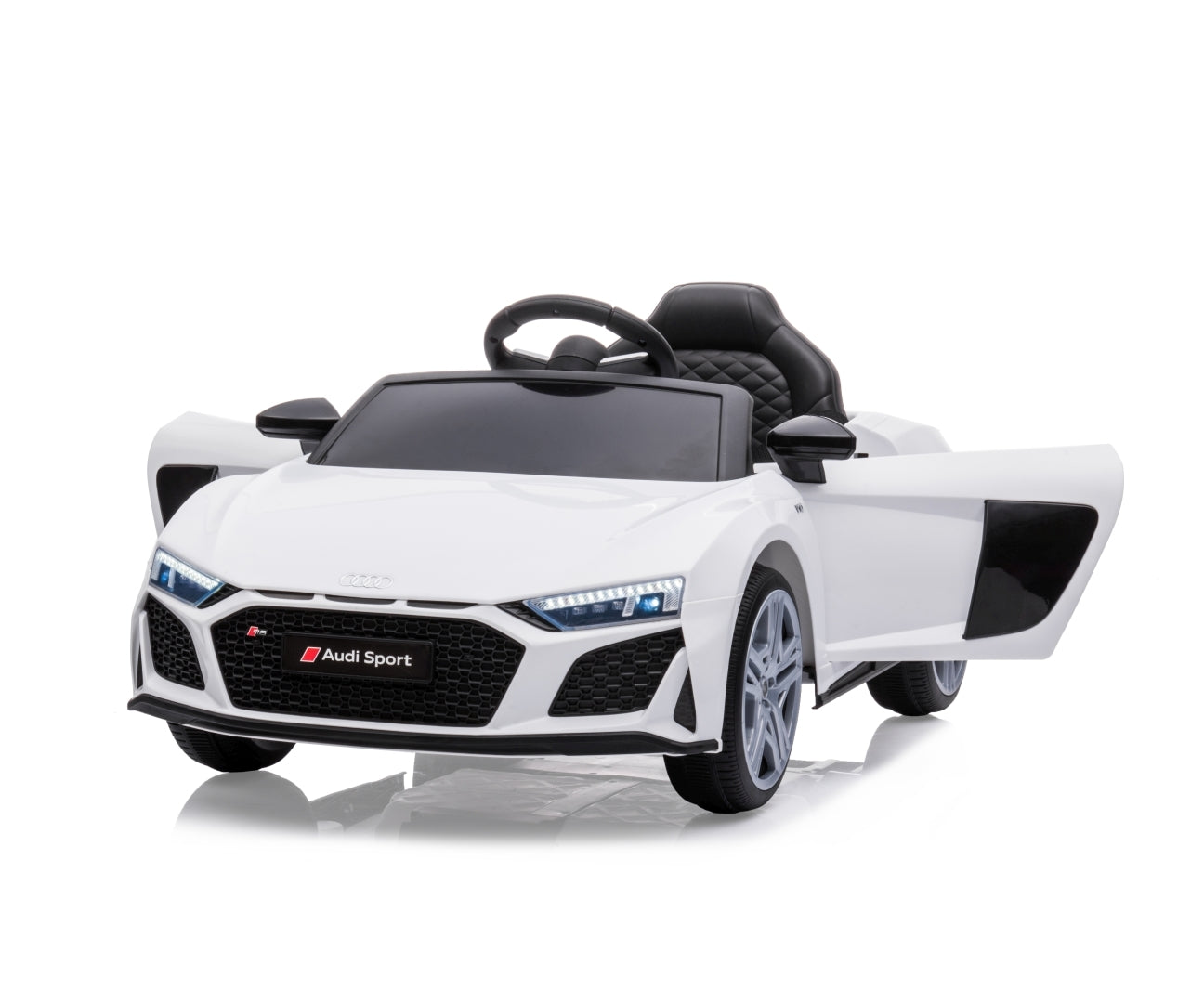 Audi R8 Spyder lasten sähköauto valkoinen 3+ - Sähköautot - Lasten ajoneuvot