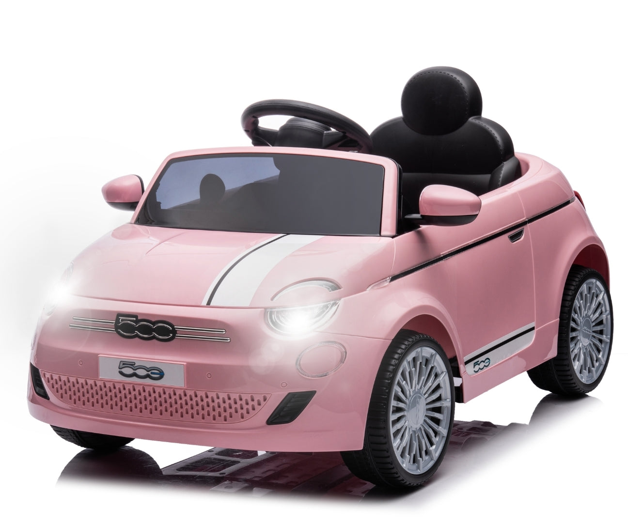 Fiat 500e lasten sähköauto pinkki 3+ - Sähköautot - Lasten ajoneuvot