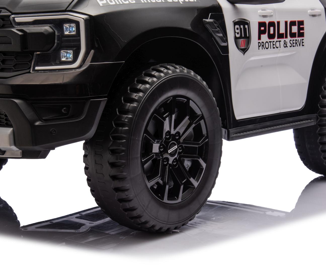 Ford Ranger Poliisi lasten sähköauto musta 3+ - Sähköautot - Lasten ajoneuvot