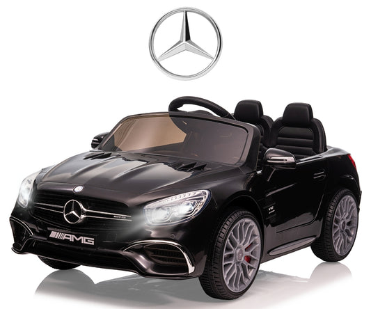 Mercedes-Benz SL65 AMG lasten sähköauto musta 3+ - Sähköautot - Lasten ajoneuvot