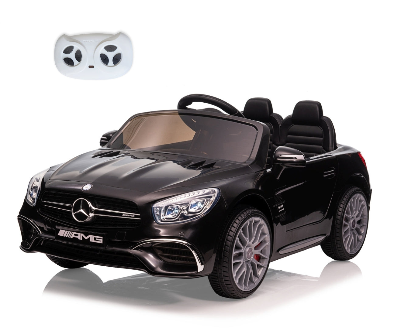 Mercedes-Benz SL65 AMG lasten sähköauto musta 3+ - Sähköautot - Lasten ajoneuvot