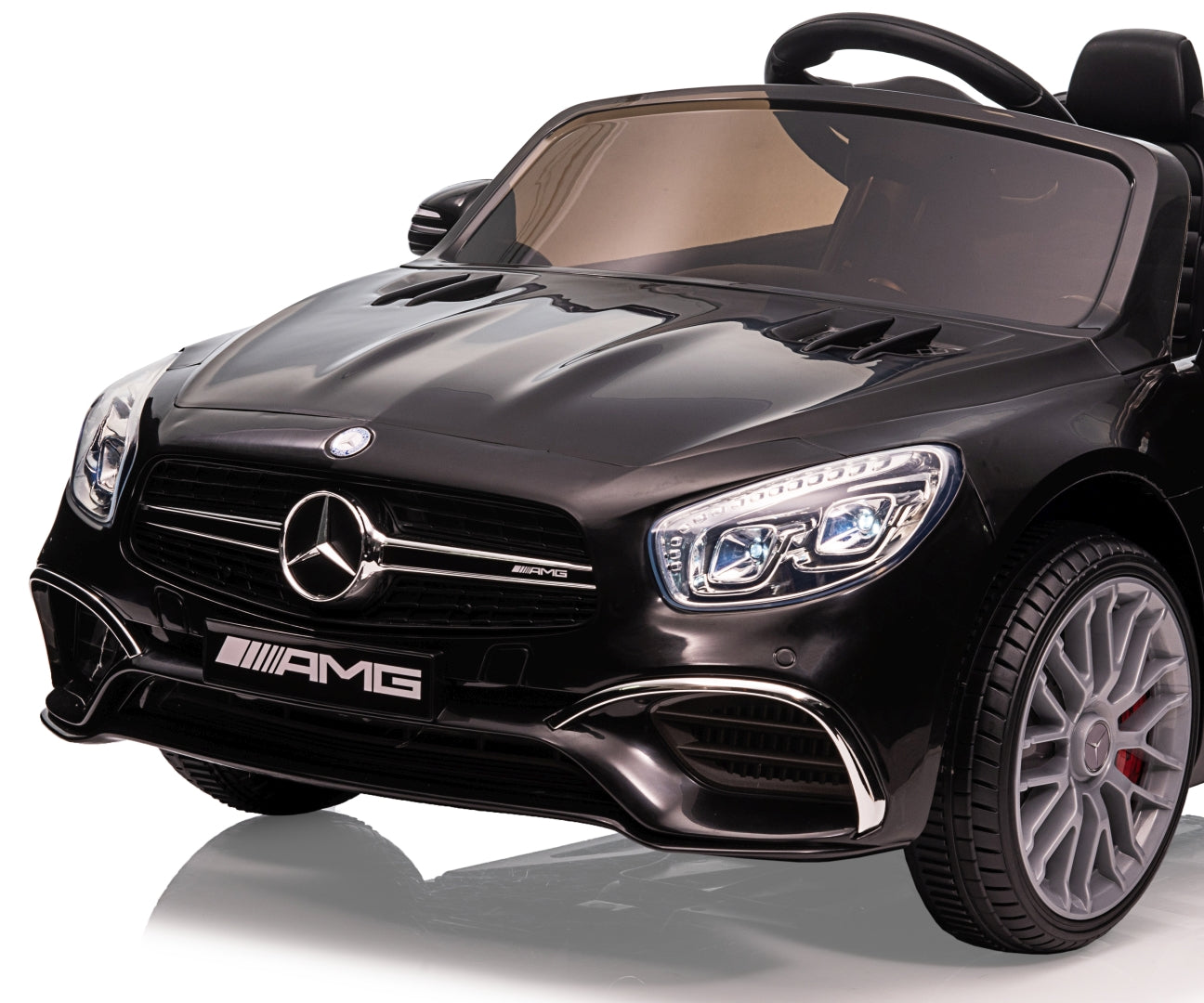 Mercedes-Benz SL65 AMG lasten sähköauto musta 3+ - Sähköautot - Lasten ajoneuvot