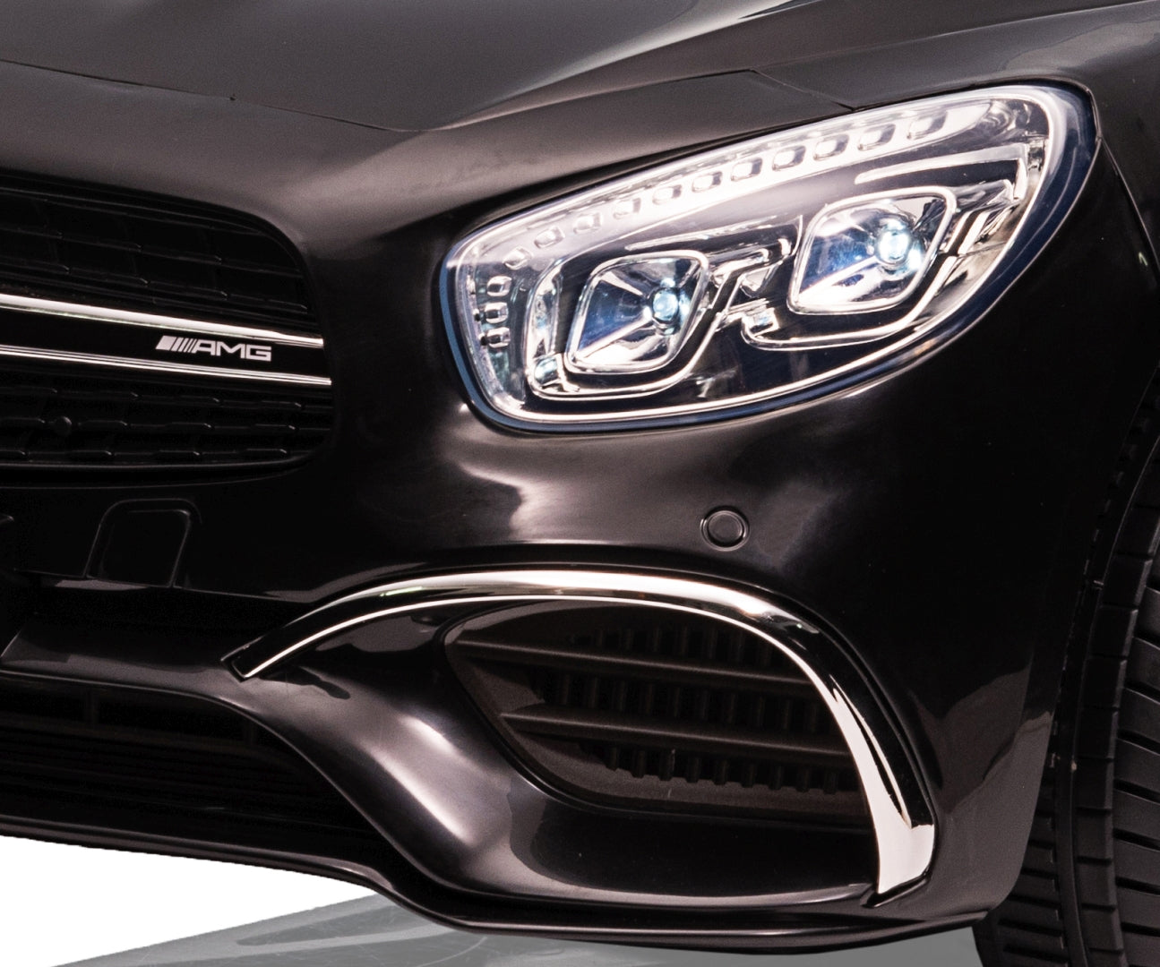 Mercedes-Benz SL65 AMG lasten sähköauto musta 3+ - Sähköautot - Lasten ajoneuvot