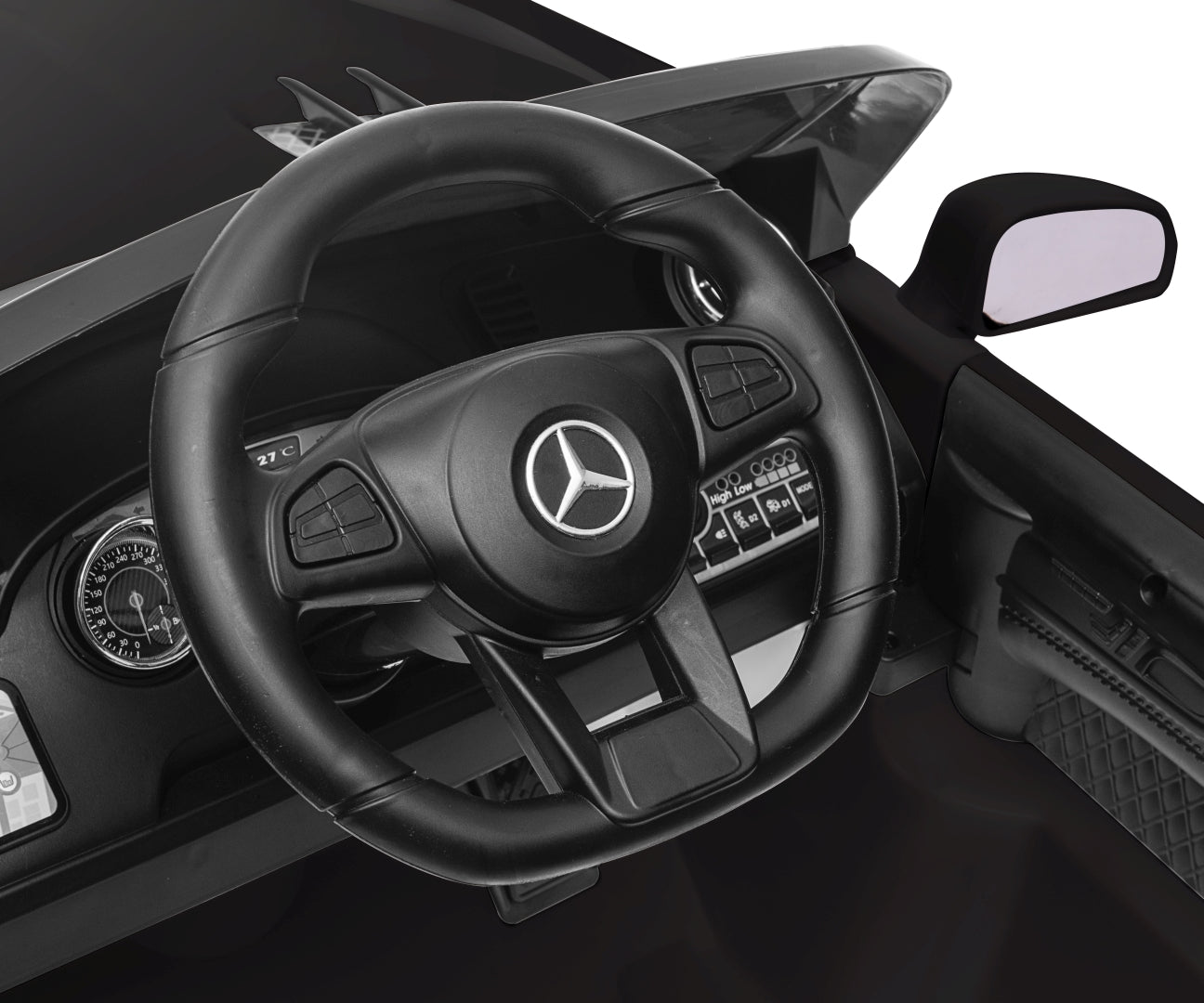 Mercedes-Benz SL65 AMG lasten sähköauto musta 3+ - Sähköautot - Lasten ajoneuvot