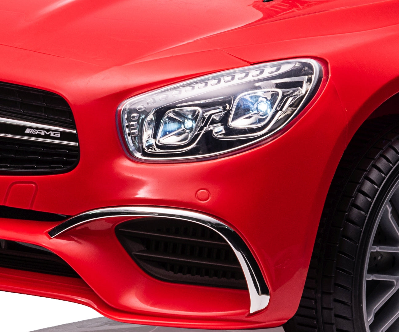 Mercedes-Benz SL65 AMG lasten sähköauto punainen 3+ - Sähköautot - Lasten ajoneuvot