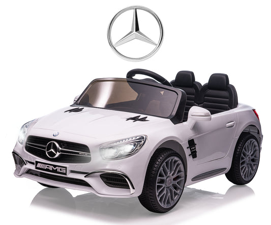 Mercedes-Benz SL65 AMG lasten sähköauto valkoinen 3+ - Sähköautot - Lasten ajoneuvot