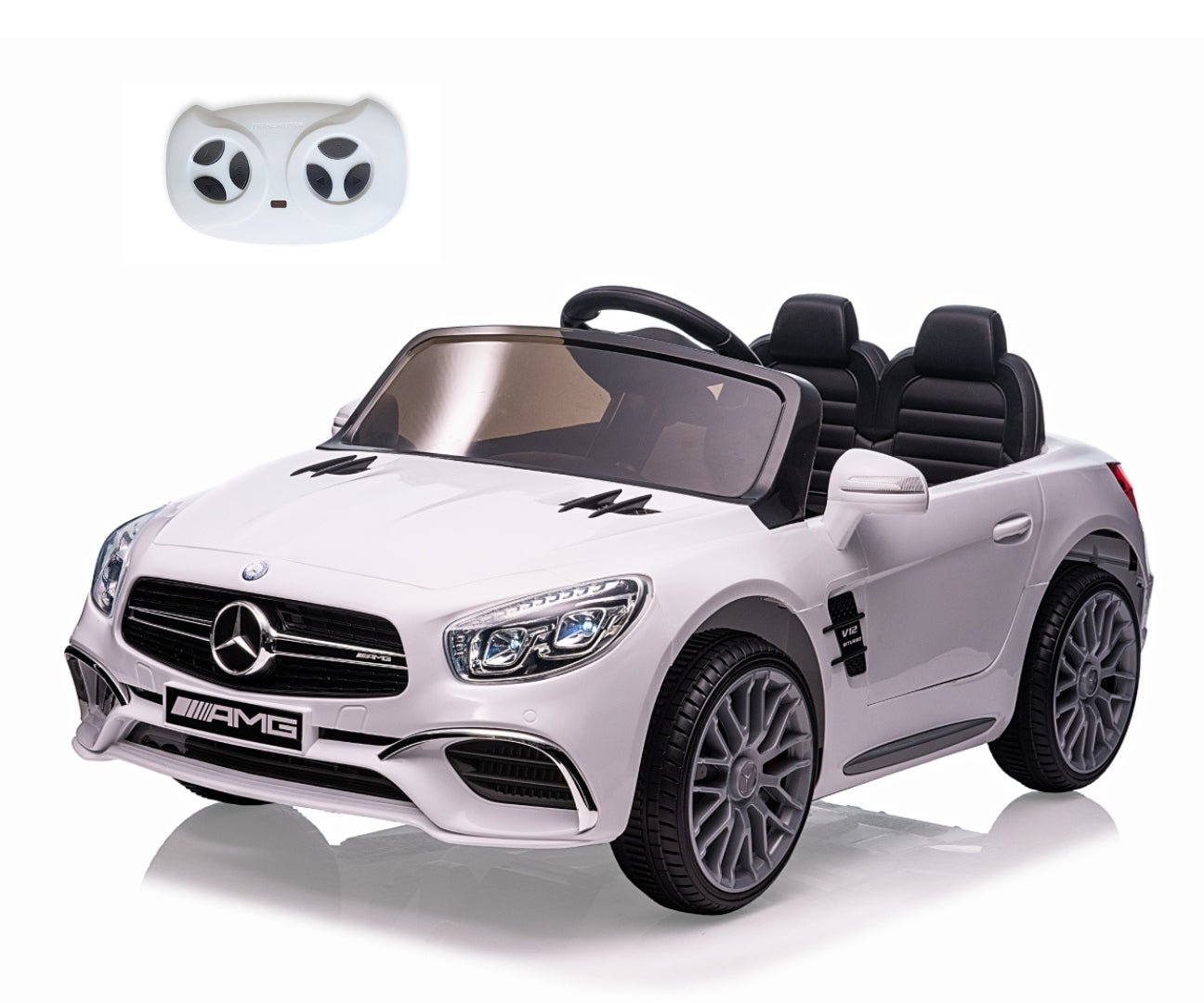 Mercedes-Benz SL65 AMG lasten sähköauto valkoinen 3+ - Sähköautot - Lasten ajoneuvot